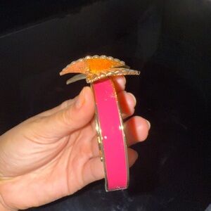 Y2K Lilly Pulitzer | Pink and Gold Bangle Bracelet